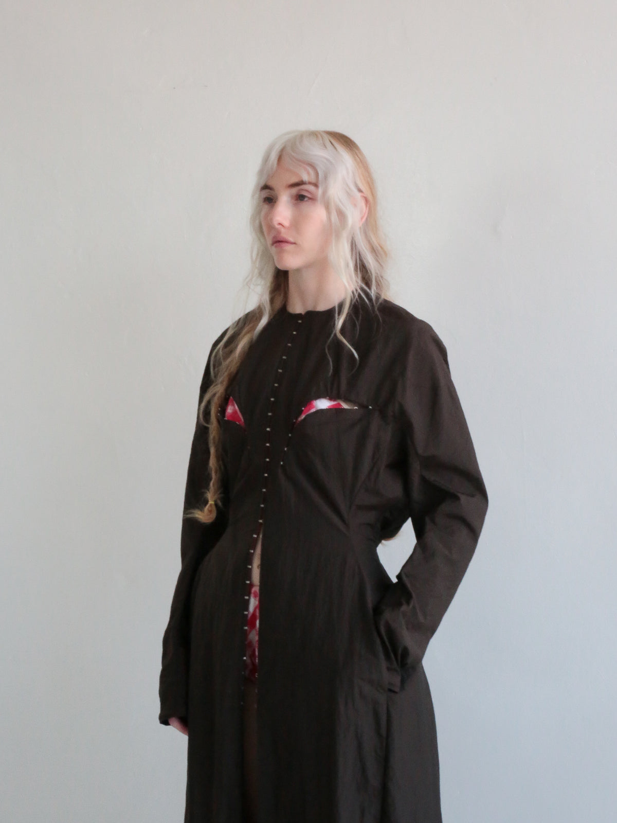 NYLON PORTAL COAT sable
