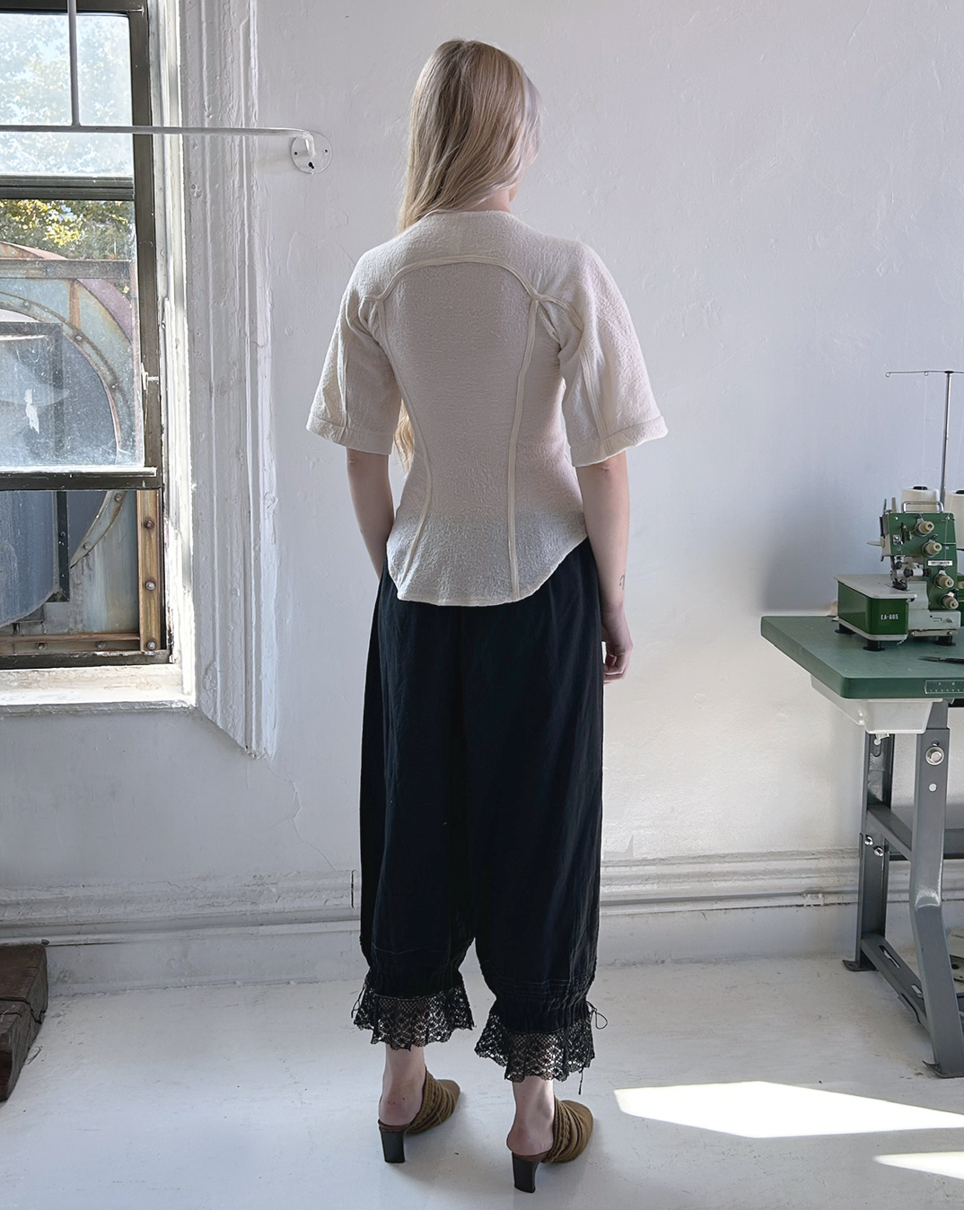 SHRUNKEN WOOL BUTTON DOWN