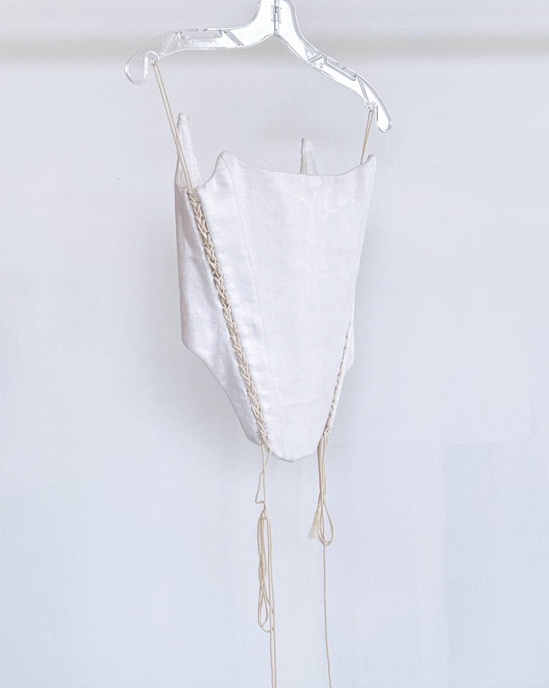 STOMACHER / damask linen