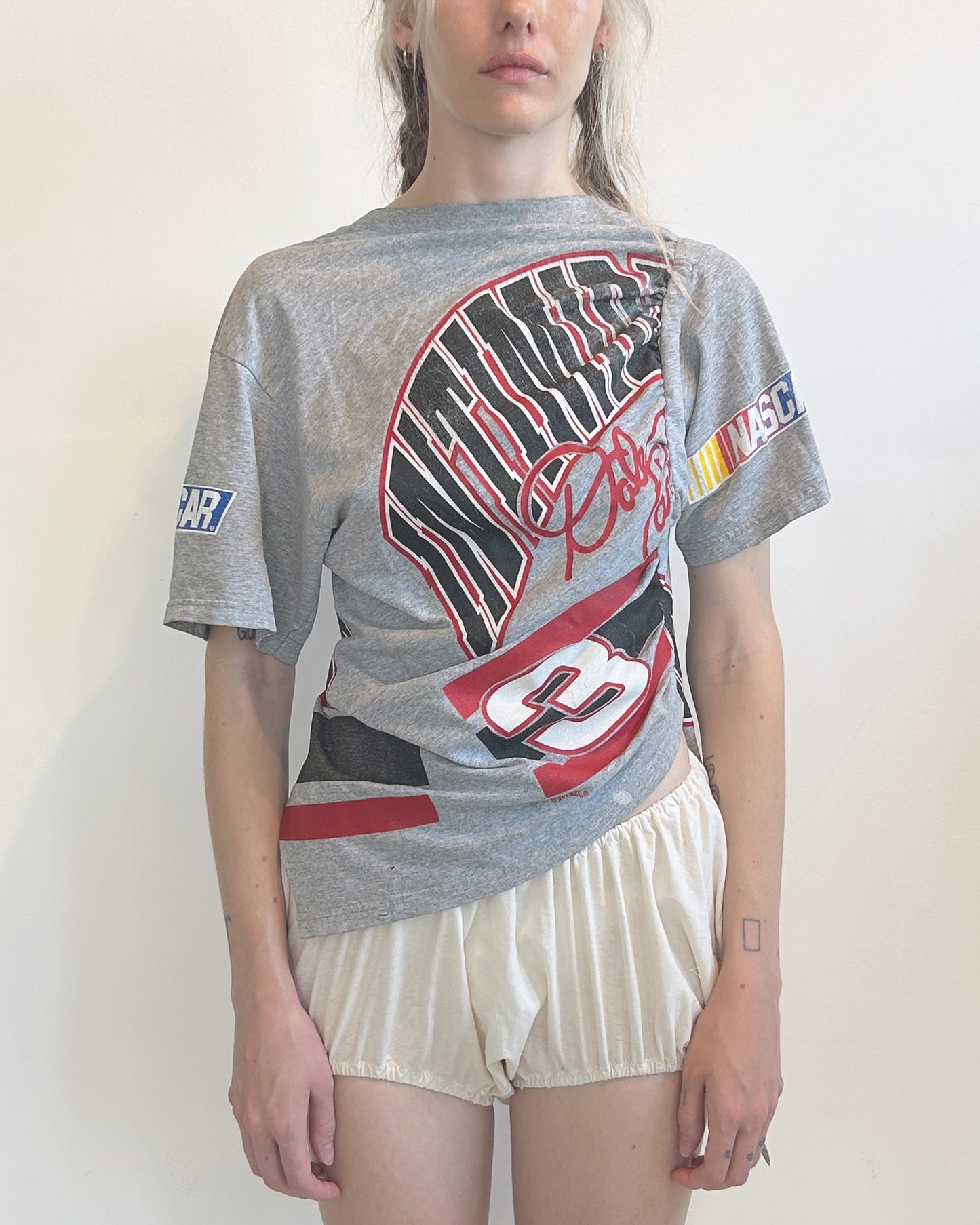 grey half tee