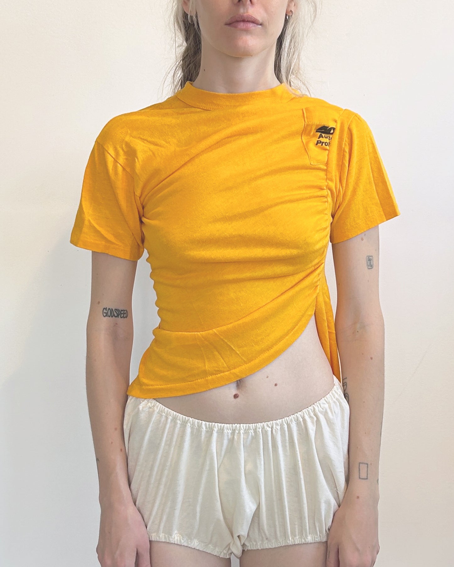 yellow half tee