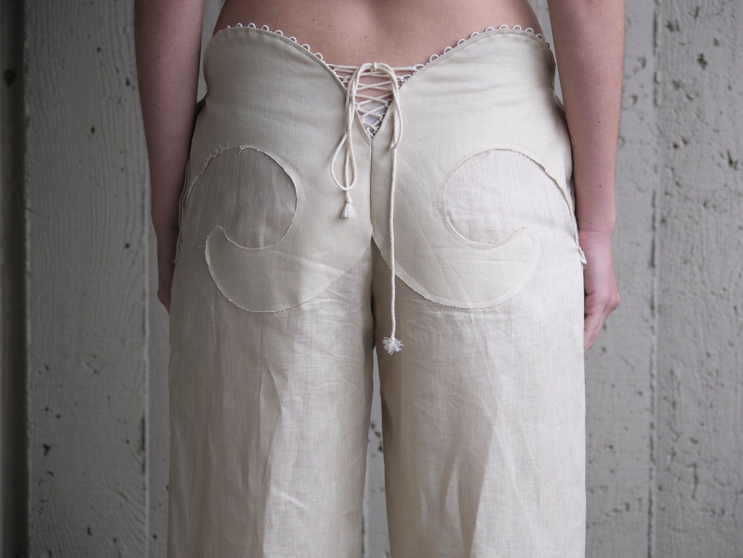LINEN SPIRAL TROUSER