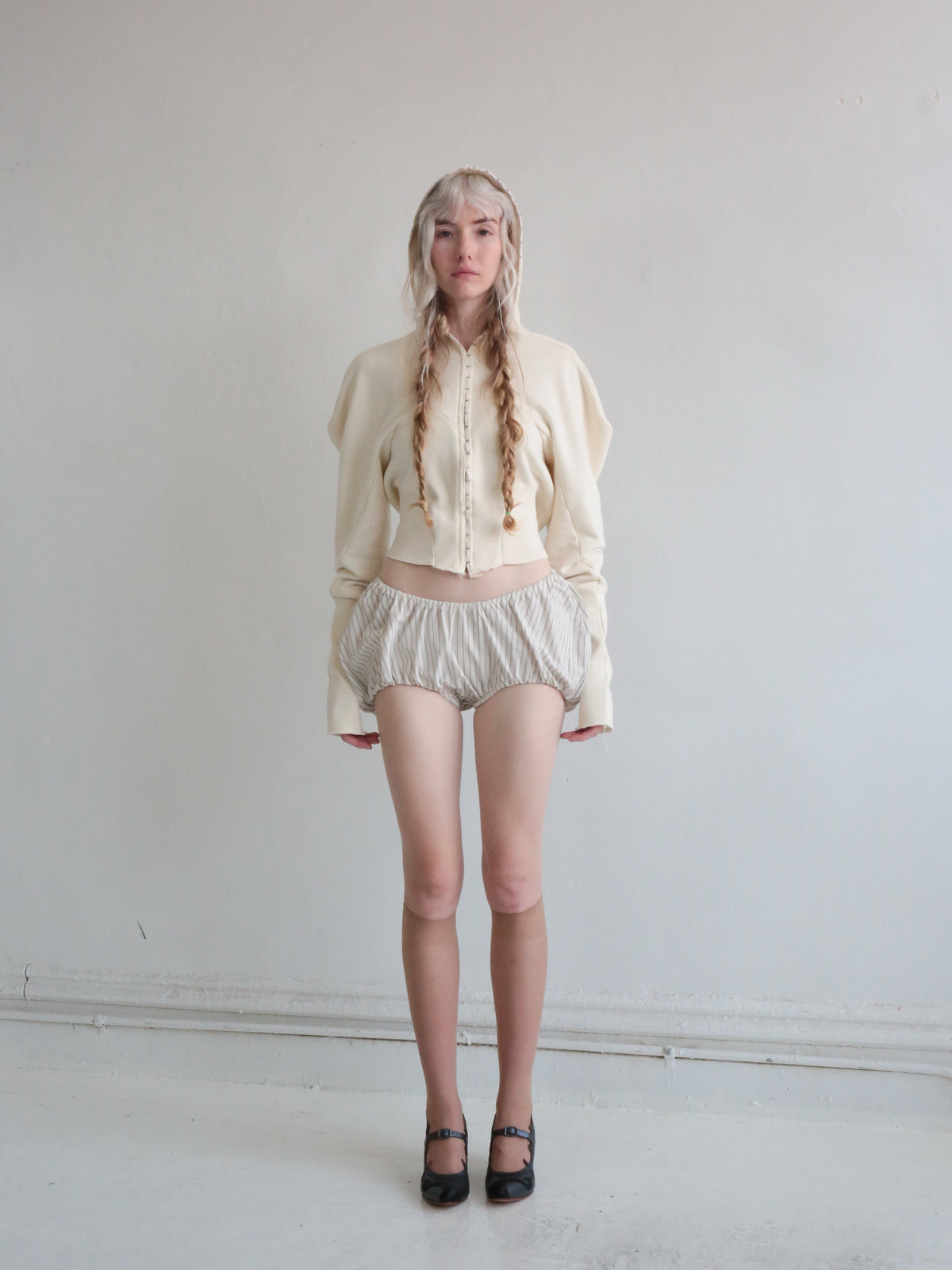 HOODIE cream terry