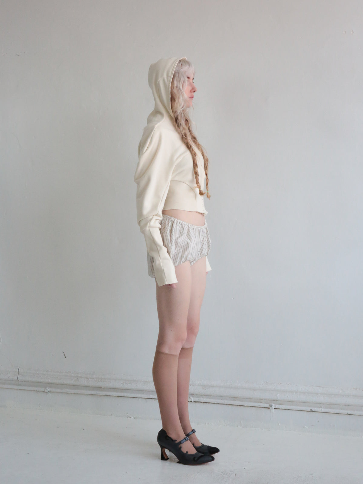 HOODIE cream terry