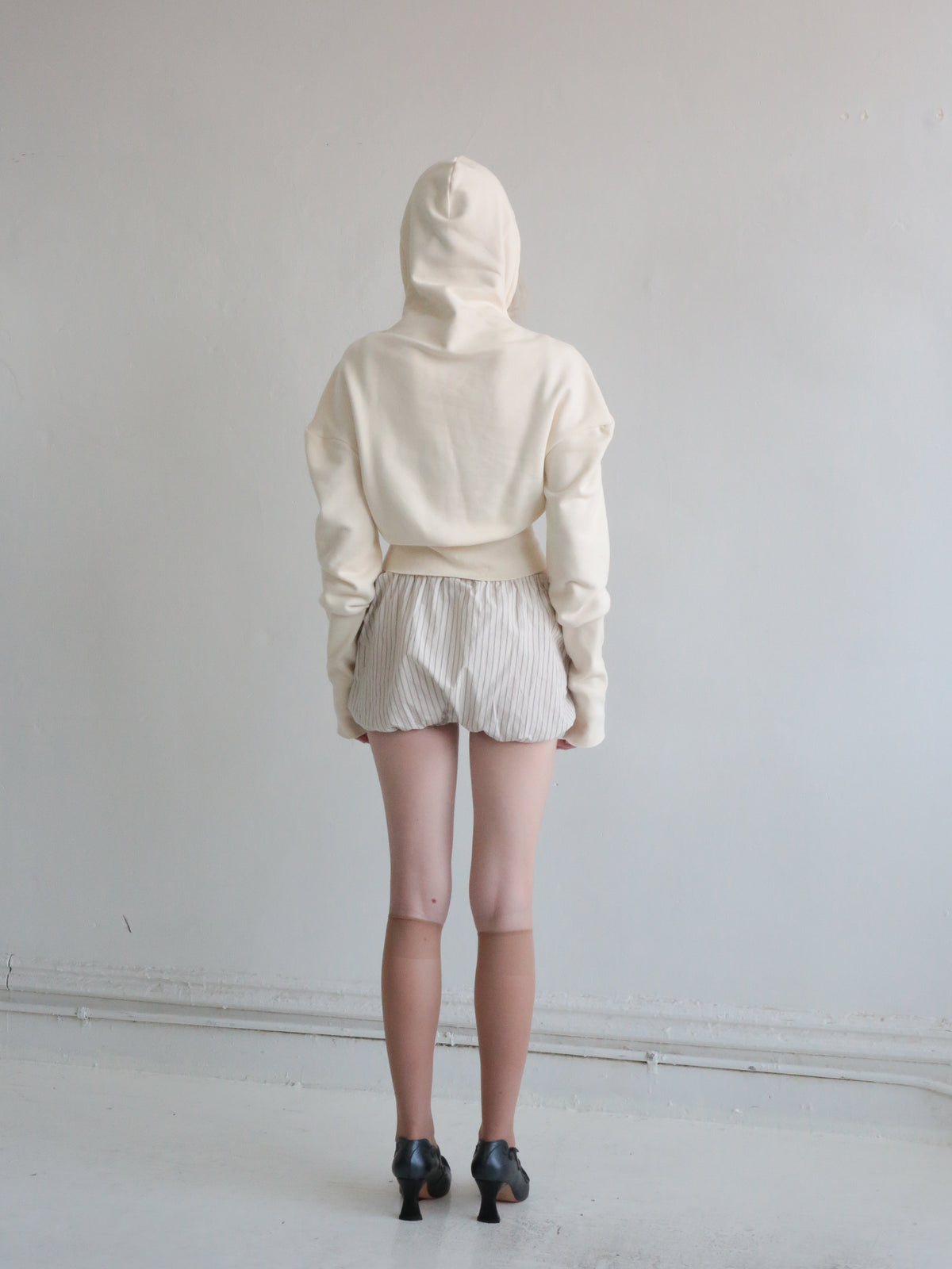 HOODIE cream terry
