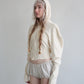 HOODIE cream terry