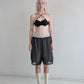 SILK SLEEP SHORTS black chiffon