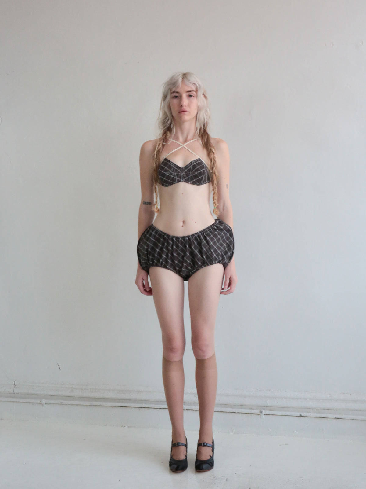 UNDERWEAR BLOOMER grey plaid