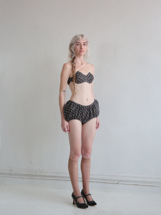 UNDERWEAR BLOOMER grey plaid