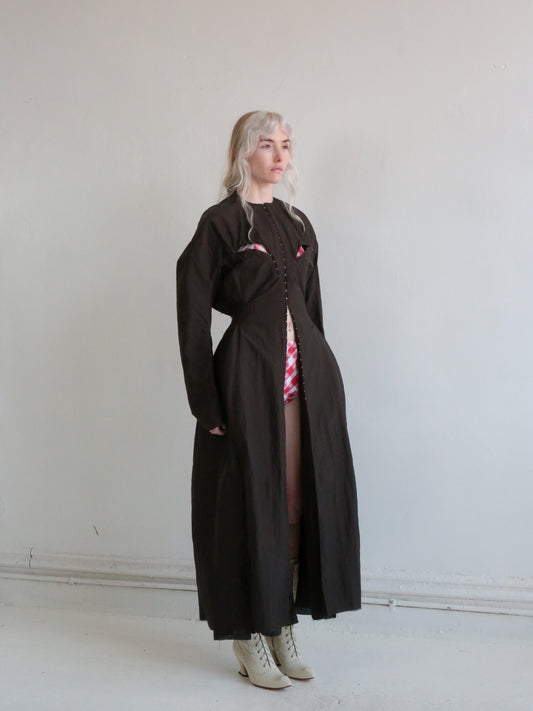 NYLON PORTAL COAT sable