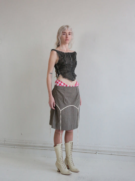 CHORE SKIRT black gingham