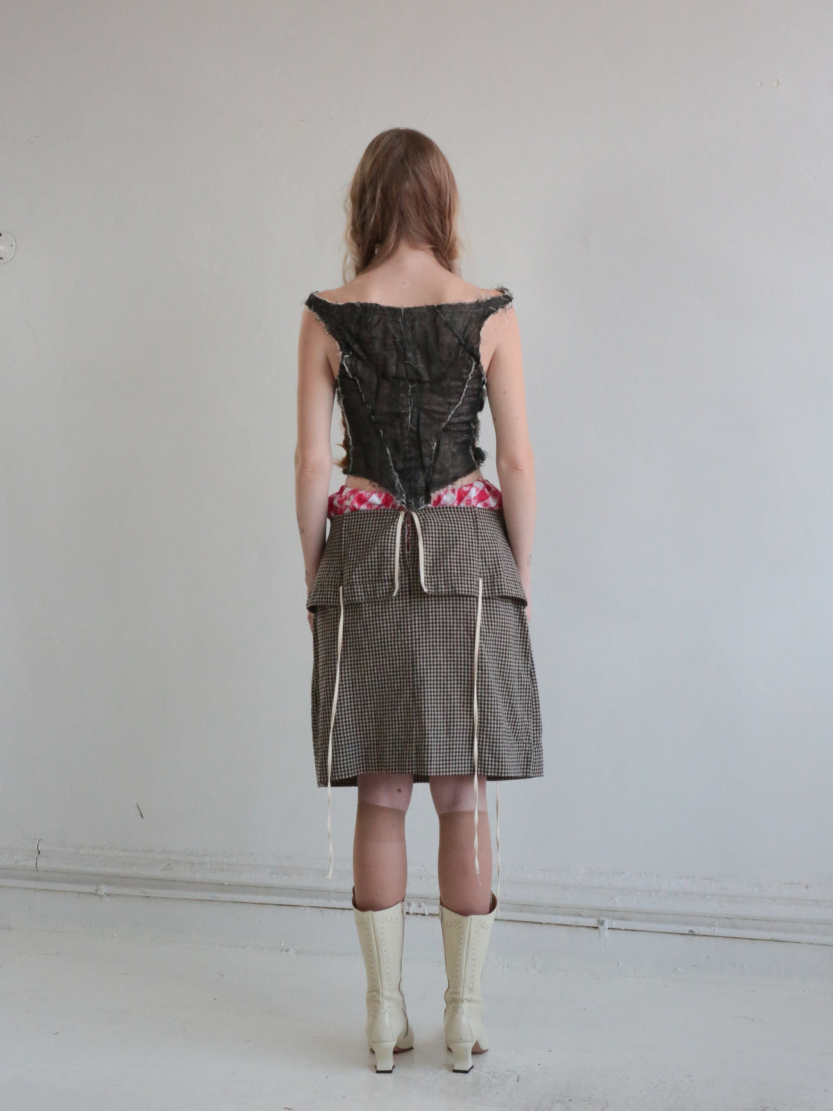 CHORE SKIRT black gingham