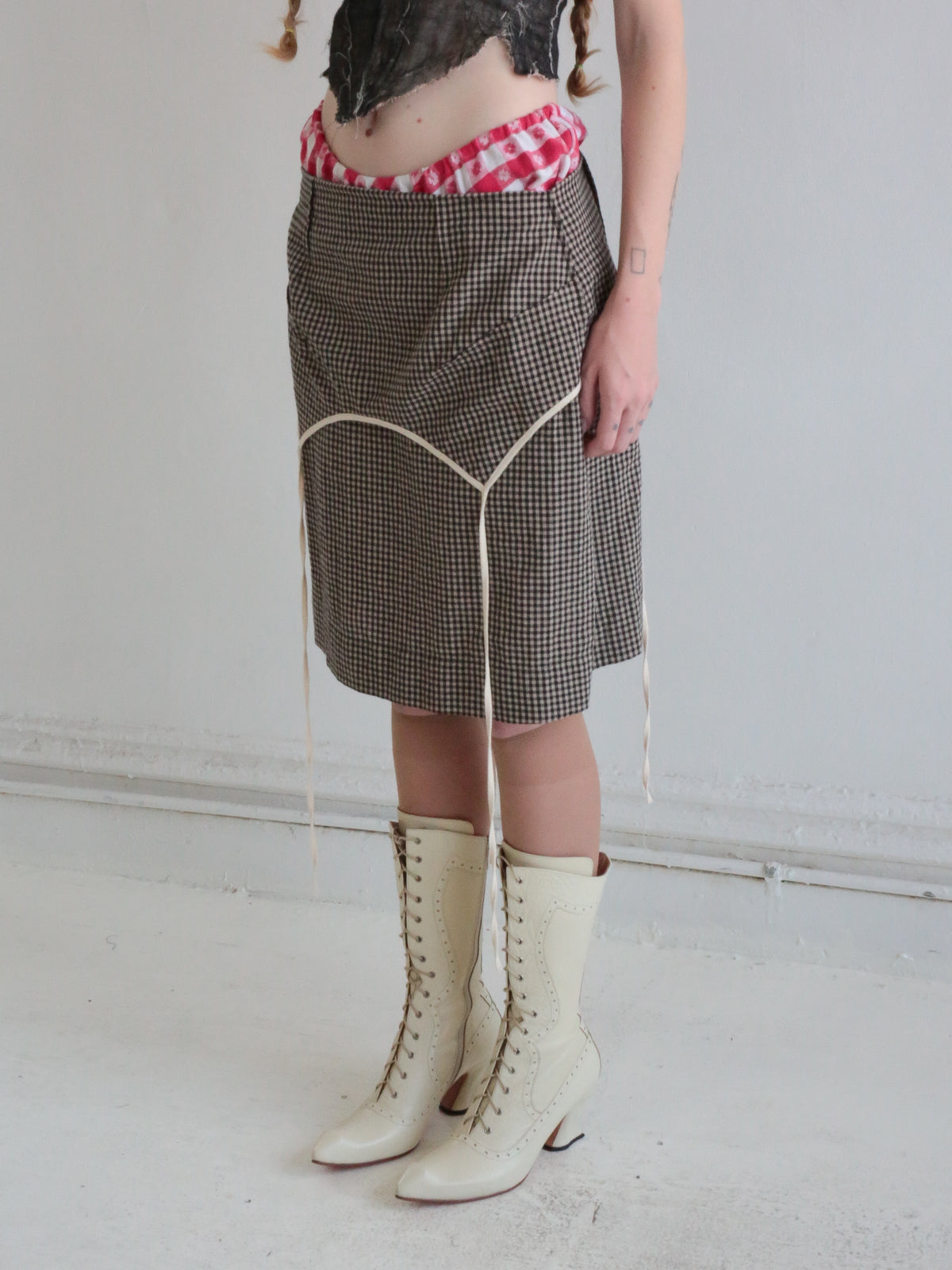 CHORE SKIRT black gingham