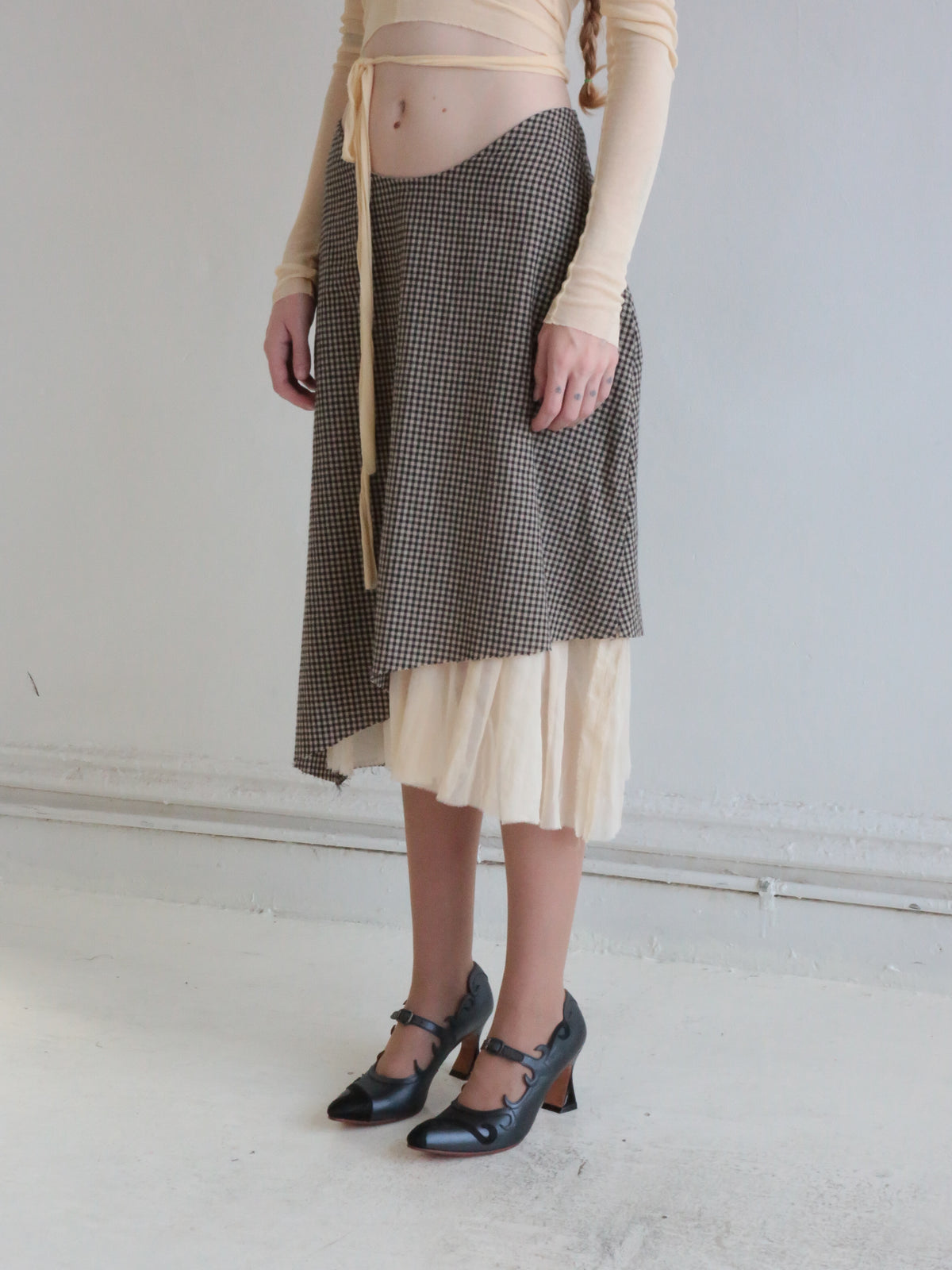 CHOPPED PERFECT SKIRT black gingham