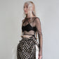 BALLET WRAP TOP black mesh
