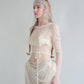 BALLET WRAP TOP cream mesh