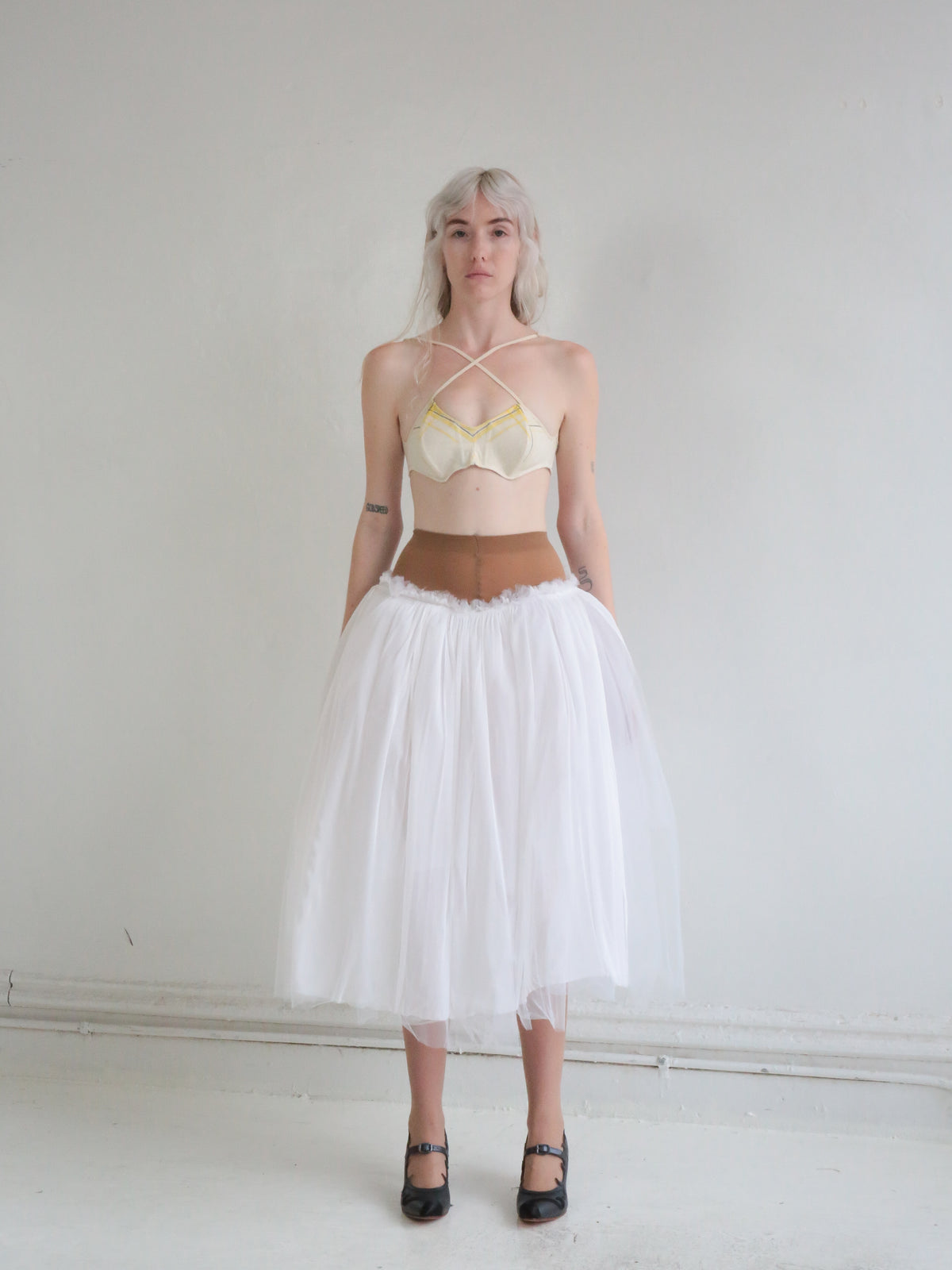 TIGHTS TOP TULLE SKIRT white