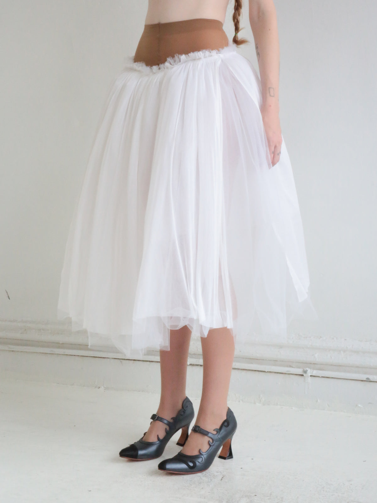 TIGHTS TOP TULLE SKIRT white