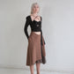 CHOPPED PERFECT SKIRT brown check