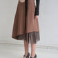 CHOPPED PERFECT SKIRT brown check