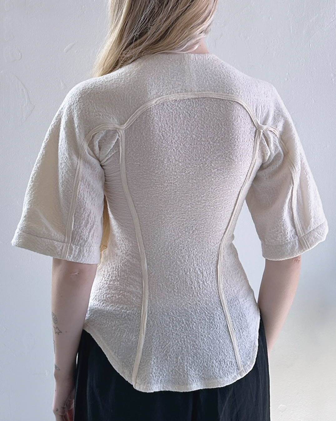 SHRUNKEN WOOL BUTTON DOWN