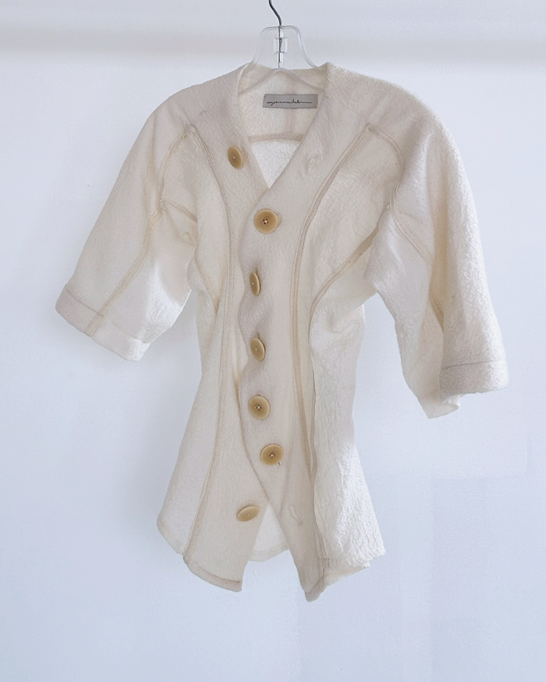 SHRUNKEN WOOL BUTTON DOWN