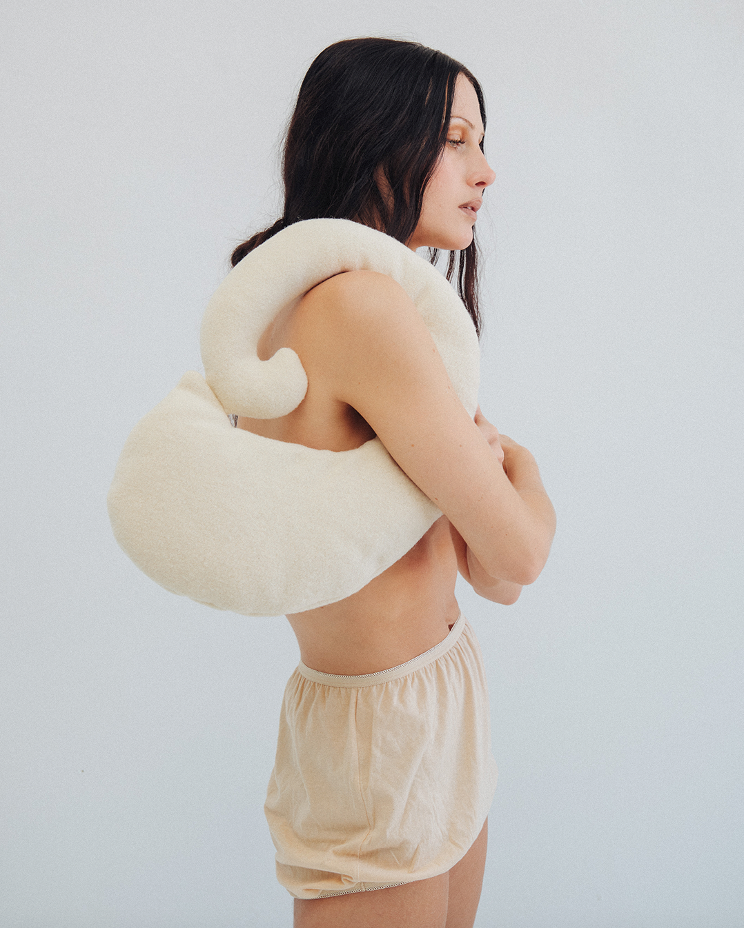 CRESCENT BAG / boiled wool