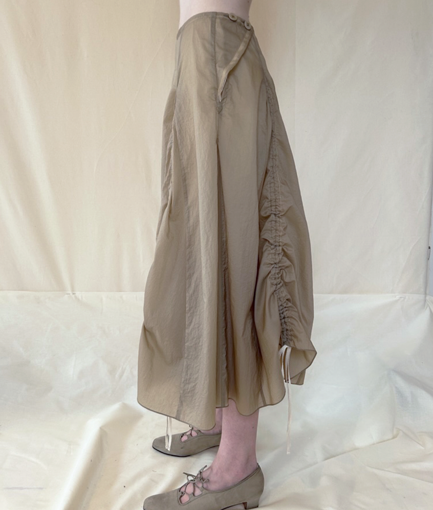 NYLON GODET SKIRT