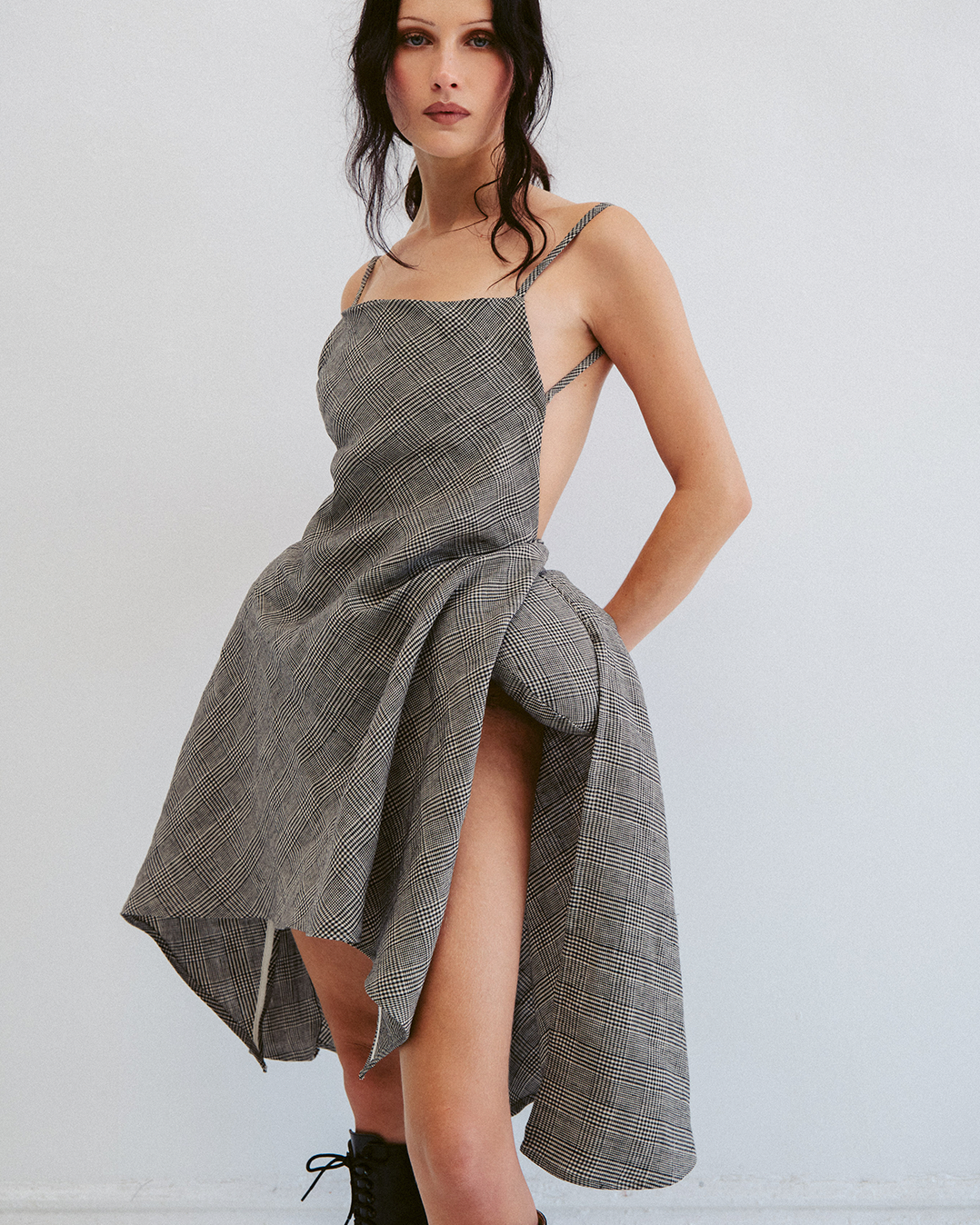 NAPKIN DRESS / plaid