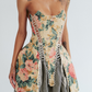 STOMACHER DRESS / horrible floral