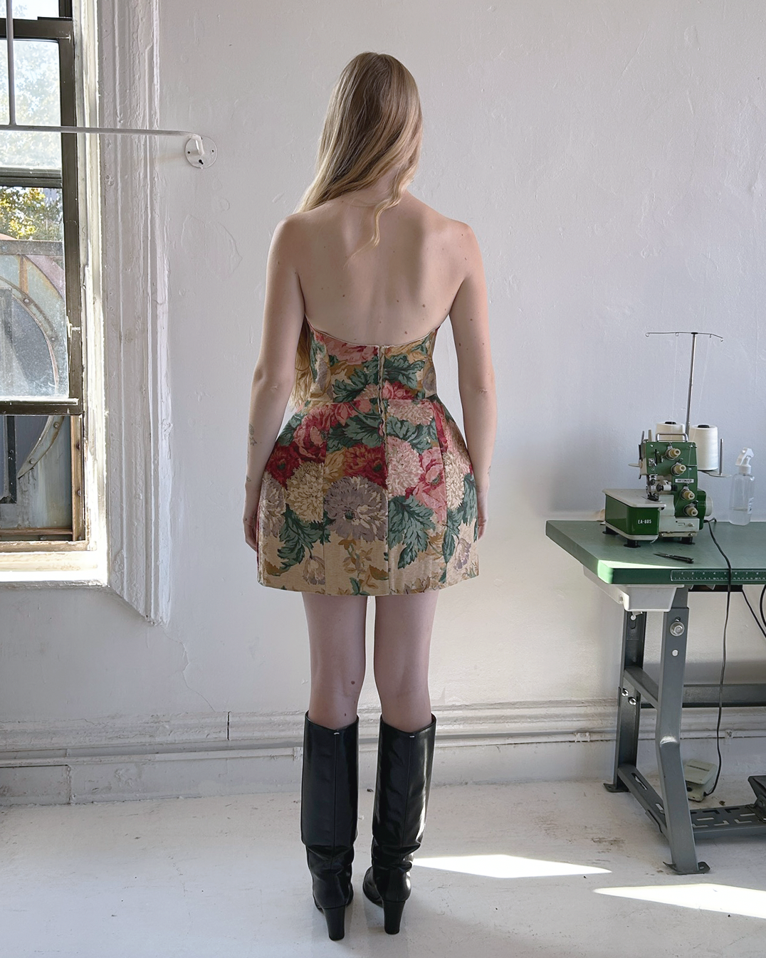 STOMACHER DRESS / horrible floral