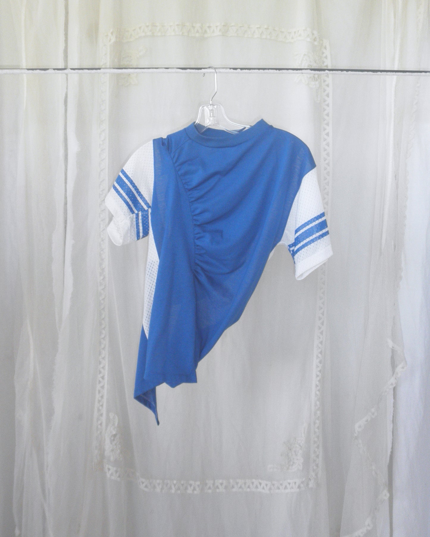 blue half tee