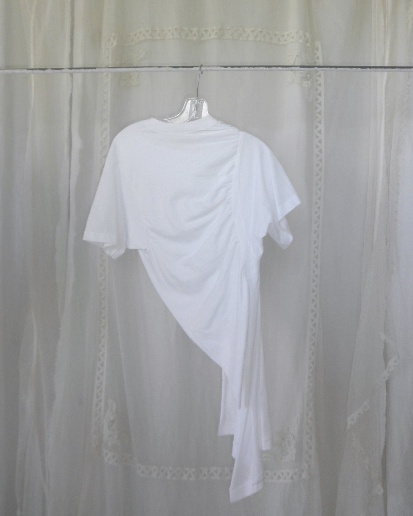 plain white half tee