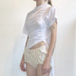 plain white half tee
