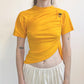 yellow half tee