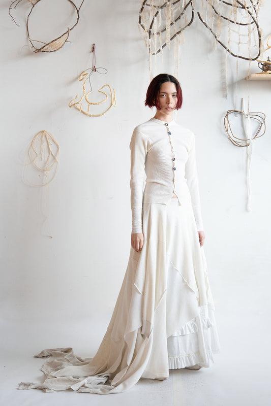 WAFFLE GOWN SKIRT